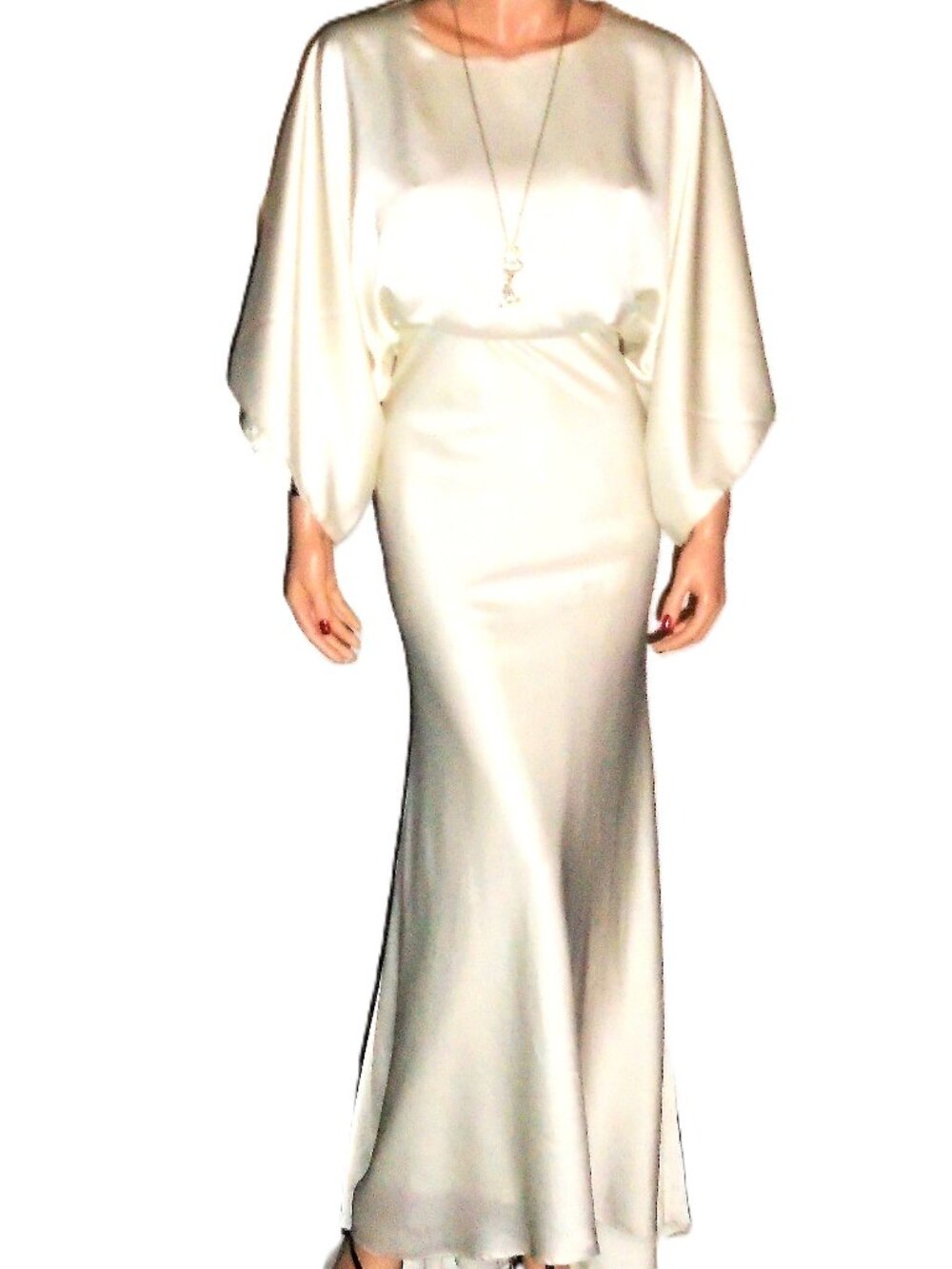Asos Bridal Ivory Art Deco Maxi Dress with Train 0
